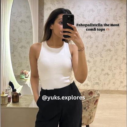 Ribbed Brami (Full Length) - Fairy White