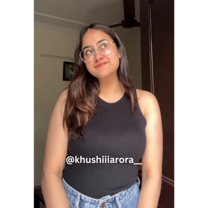 Ribbed Brami (Full Length) - Midnight Black