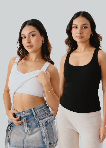 Capsule bundle - Scoop neck braless tank