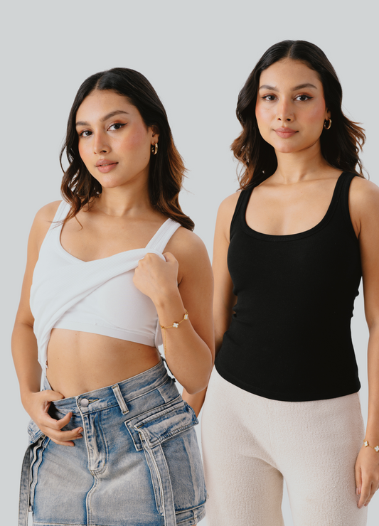Capsule bundle - Scoop neck braless tank