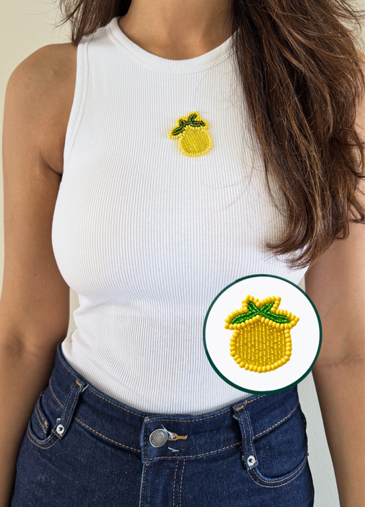 Lemon Tank (Braless) - Fairy White